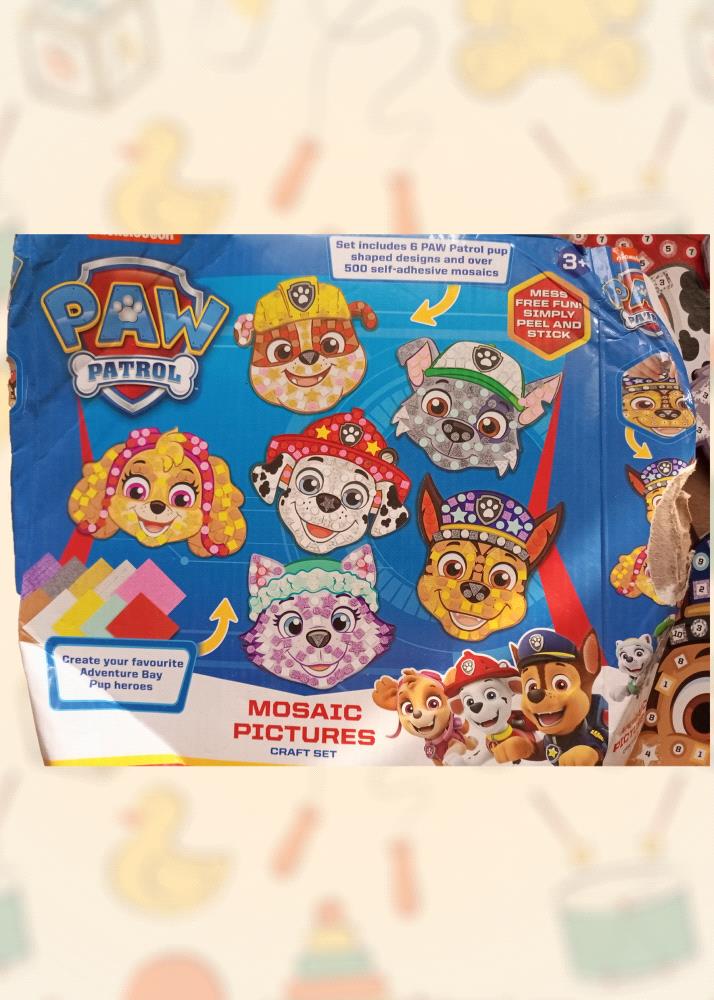 Spark your childs creativity with this pre-loved Paw Patrol Puzzle Pictures set! Bring your favorite pups to life by completing their colorful puzzles. This set is perfect for young children who love puzzles and arts and crafts.

Key Features:

Complete set: Includes all necessary pieces for six vibrant puzzles.

Excellent condition: Like new, with no missing or damaged parts.

Educational: Encourages fine motor skills, problem-solving, and creativity.

Paw Patrol fun: Features popular characters from the beloved TV show.

Dont miss out on this fantastic opportunity to give your child a fun and educational toy!