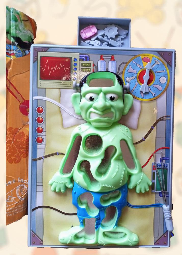 Experience the thrill of monster surgery with this preloved board game! Perfect for children aged 4 and up, this game offers a fun and educational way to learn about medical procedures. Players will take turns performing various surgeries on a monster patient, using tweezers, pliers, and other tools. This classic game is in excellent condition and includes all the pieces, ensuring hours of imaginative play.

Let your child imagination run wild with this exciting board game!