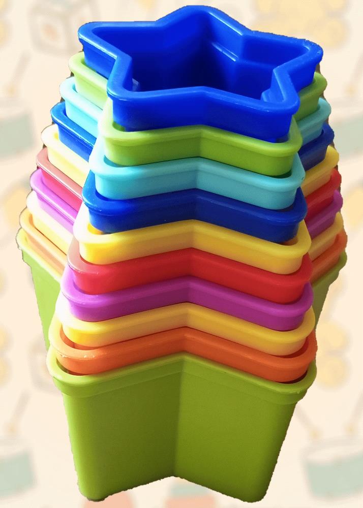 Spark your children imagination with this colorful stacking star toy. This preloved toy is perfect for little hands to explore and learn. The vibrant colors and fun shapes will keep children entertained for hours. With multiple pieces, kids can stack, sort, and create endless combinations.

Encourage your childs creativity and development with this delightful stacking toy today!